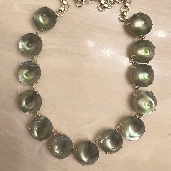 NwtKendra Scott mother of pearl pointed stone necklace with duster. Retail $248